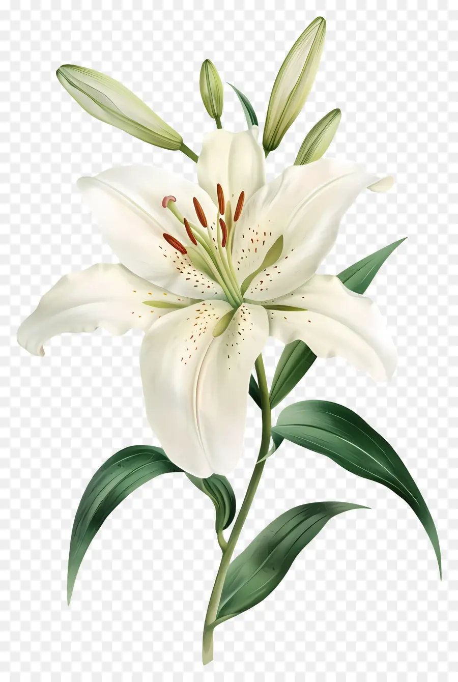 Bunga Lily，Bunga Lili Putih PNG