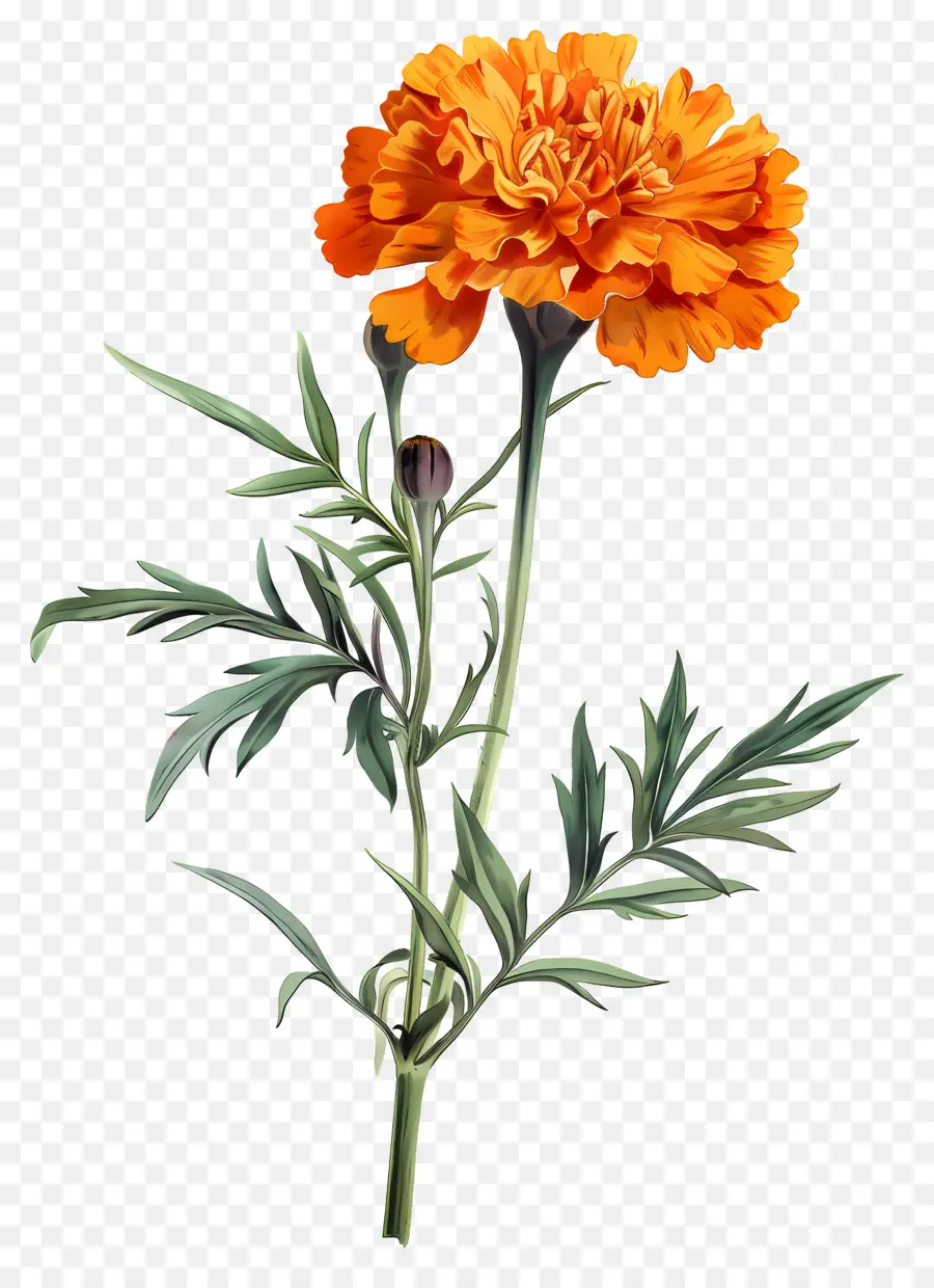 Bunga Marigold，Bunga Jeruk PNG