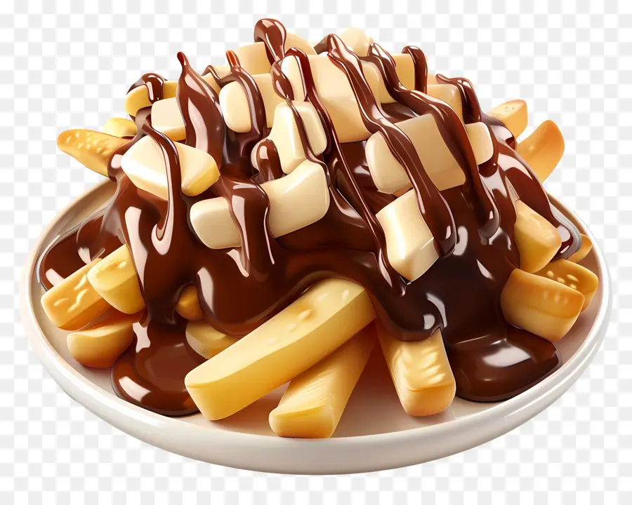 Poutine，Hidangan Poutine PNG