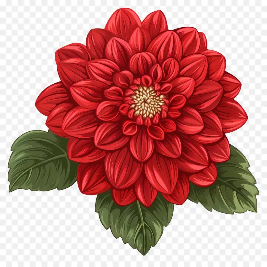 Bunga Dahlia，Krisan Merah PNG