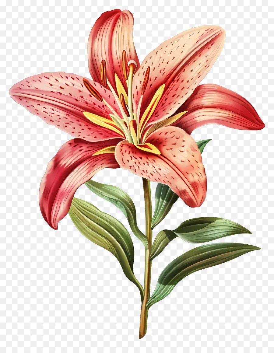 Bunga Lily，Bunga Lili Oranye PNG