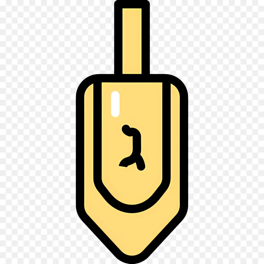 Hanukkah Dreidel，Dreidel Kuning PNG