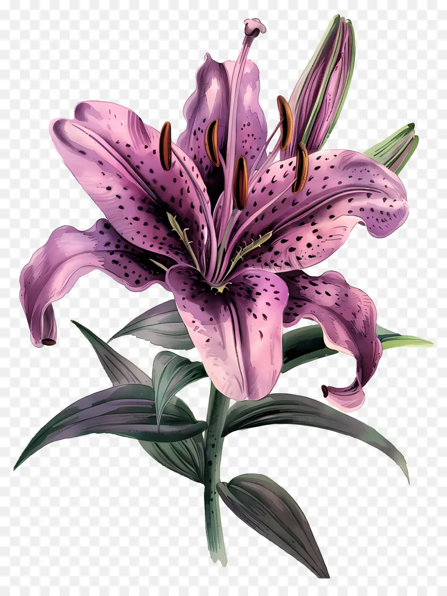 Bunga Lily，Bunga Bakung PNG