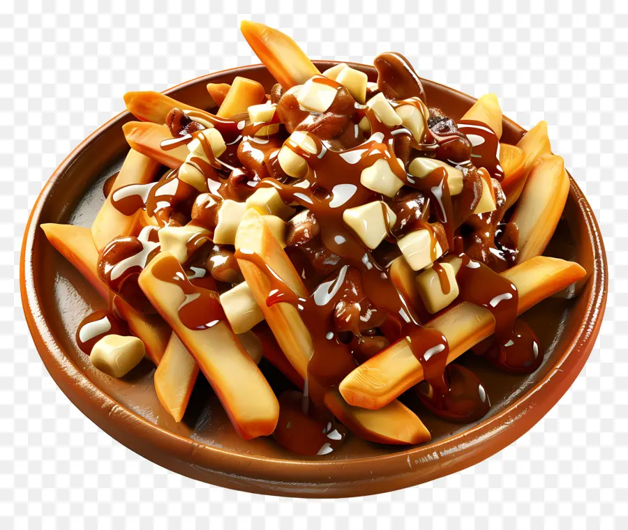 Poutine，Hidangan Poutine PNG