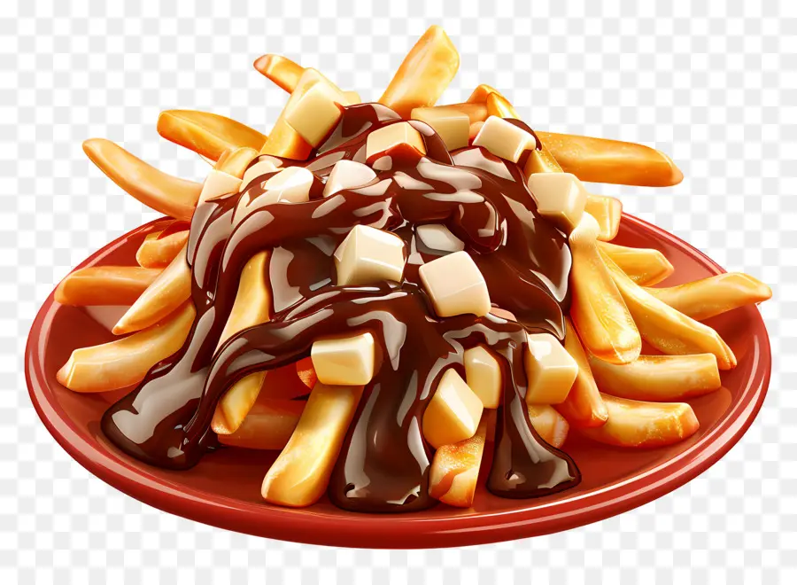 Poutine，Hidangan Poutine PNG