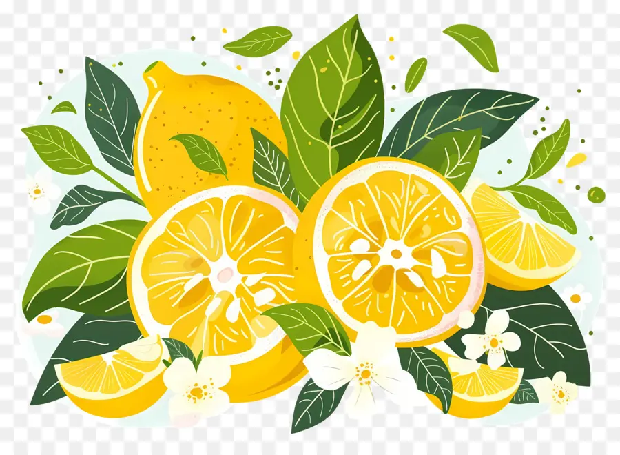 Lemon，Irisan Lemon PNG