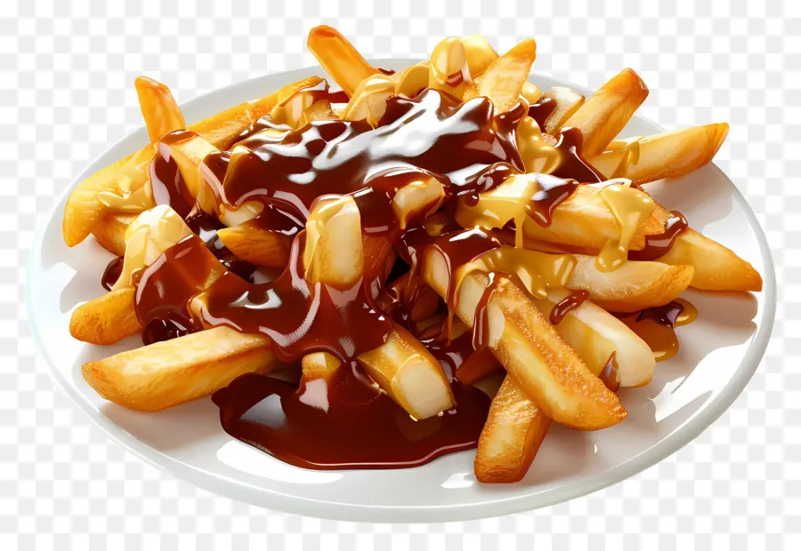 Poutine，Hidangan Poutine PNG