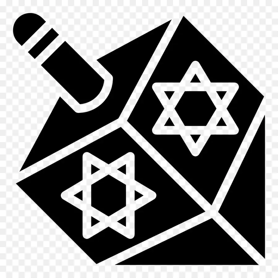 Hanukkah Dreidel，Dreidel Hitam PNG