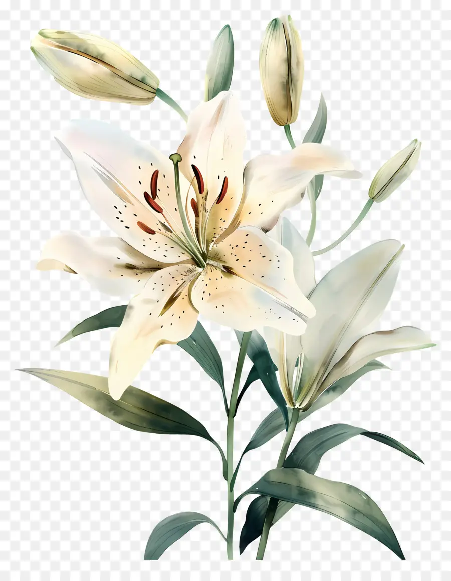 Bunga Lily，Bunga Lili Putih PNG