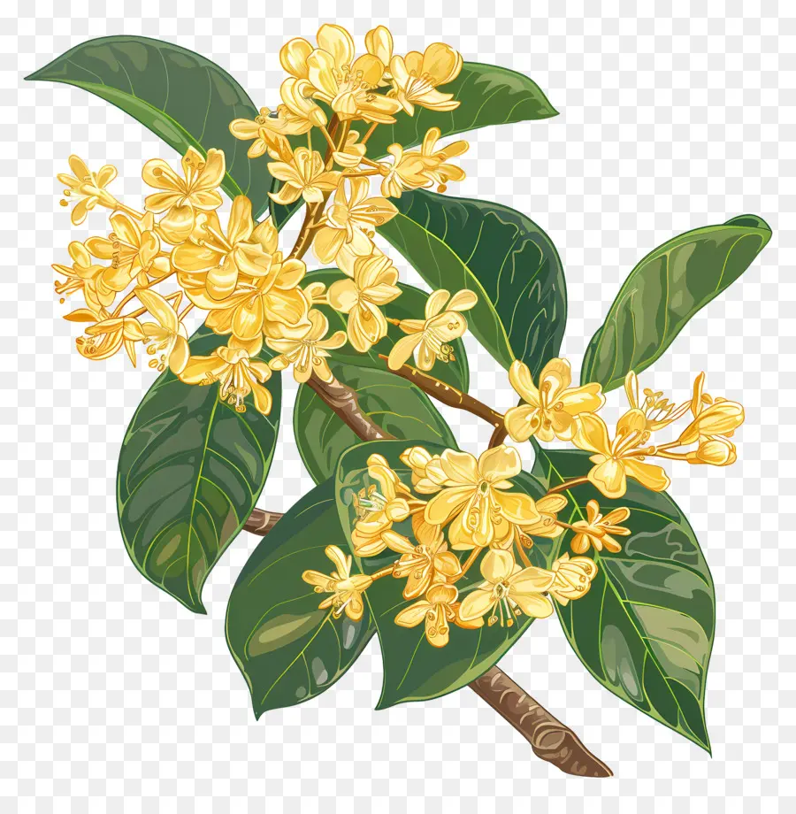 Bunga Osmanthus，Bunga Kuning PNG