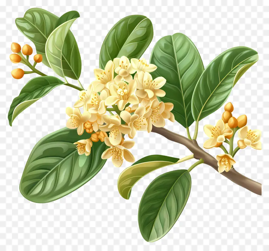 Bunga Osmanthus，Bunga Kuning PNG