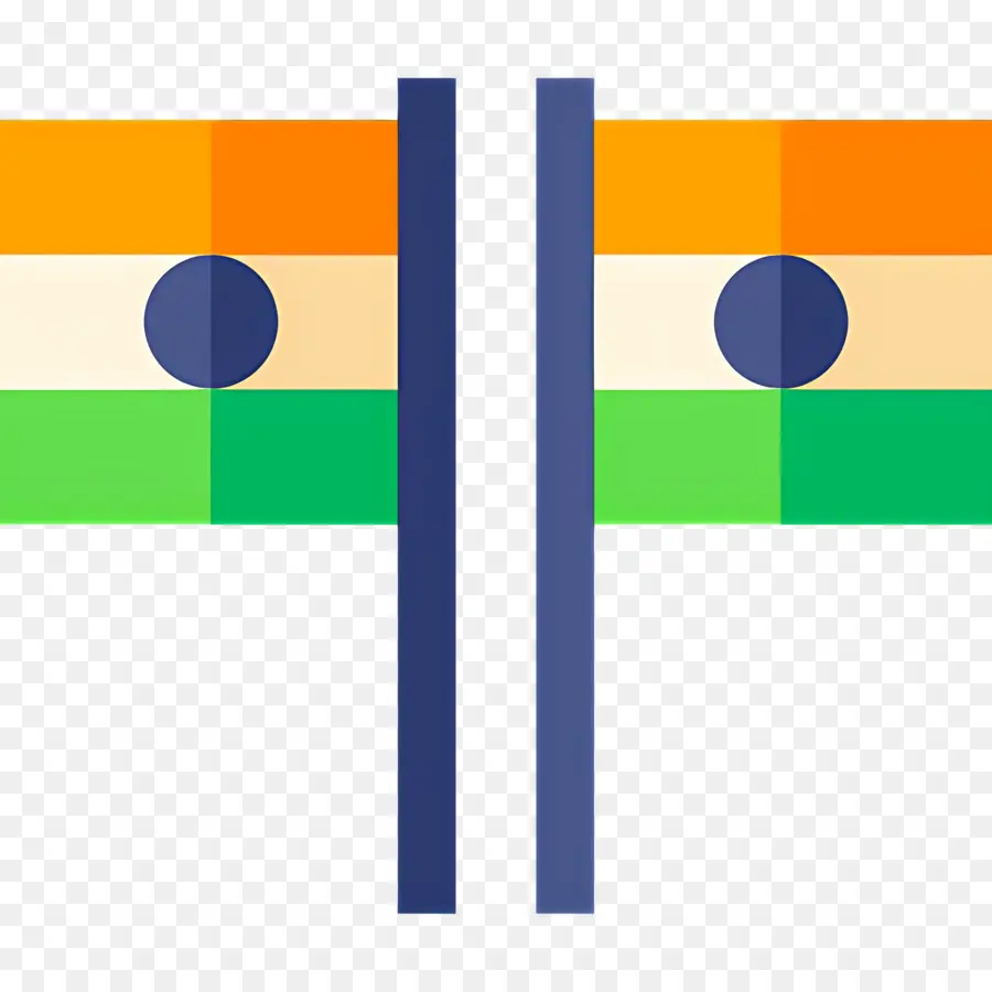 Bendera India，Dua Bendera India PNG