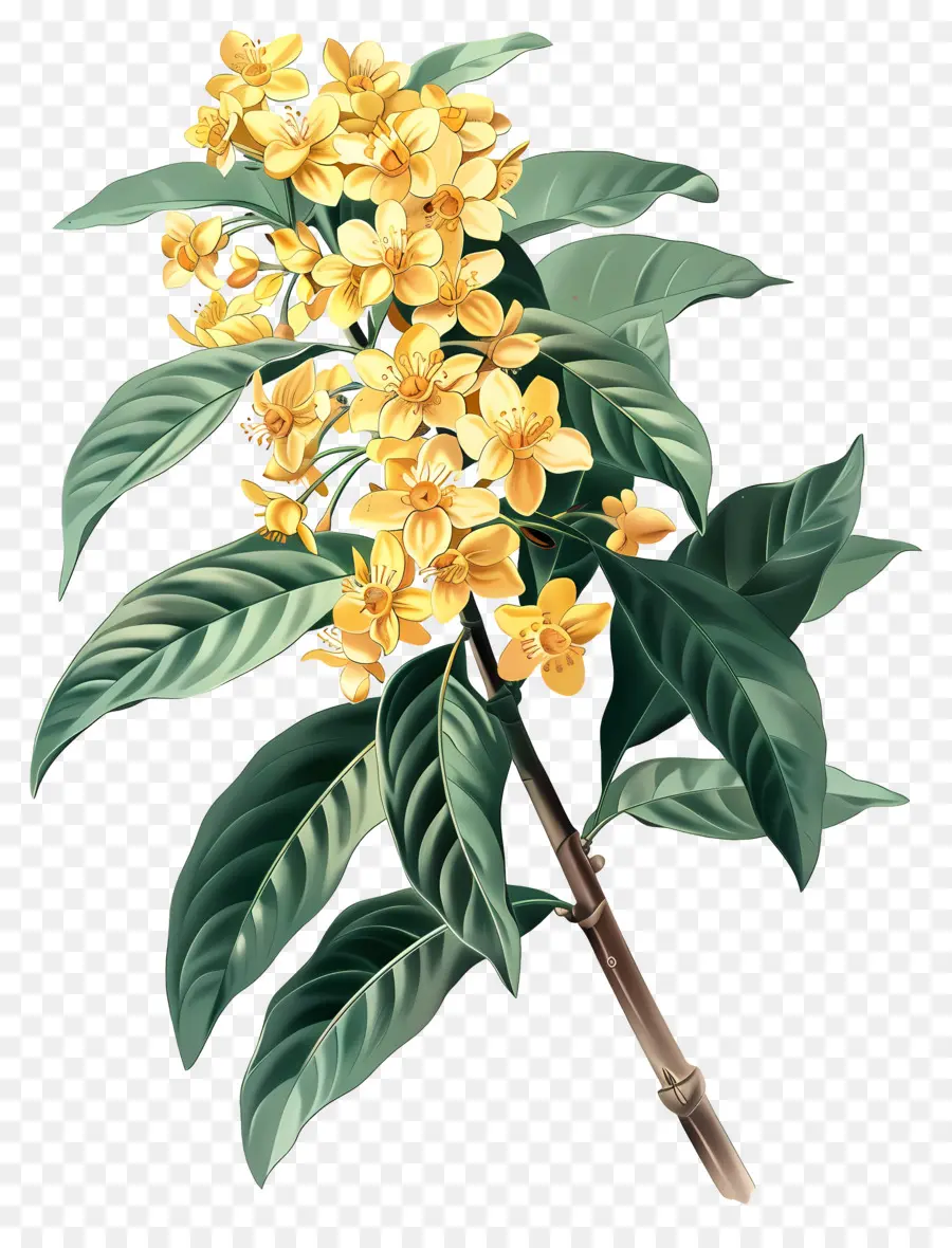 Bunga Osmanthus，Bunga Kuning PNG