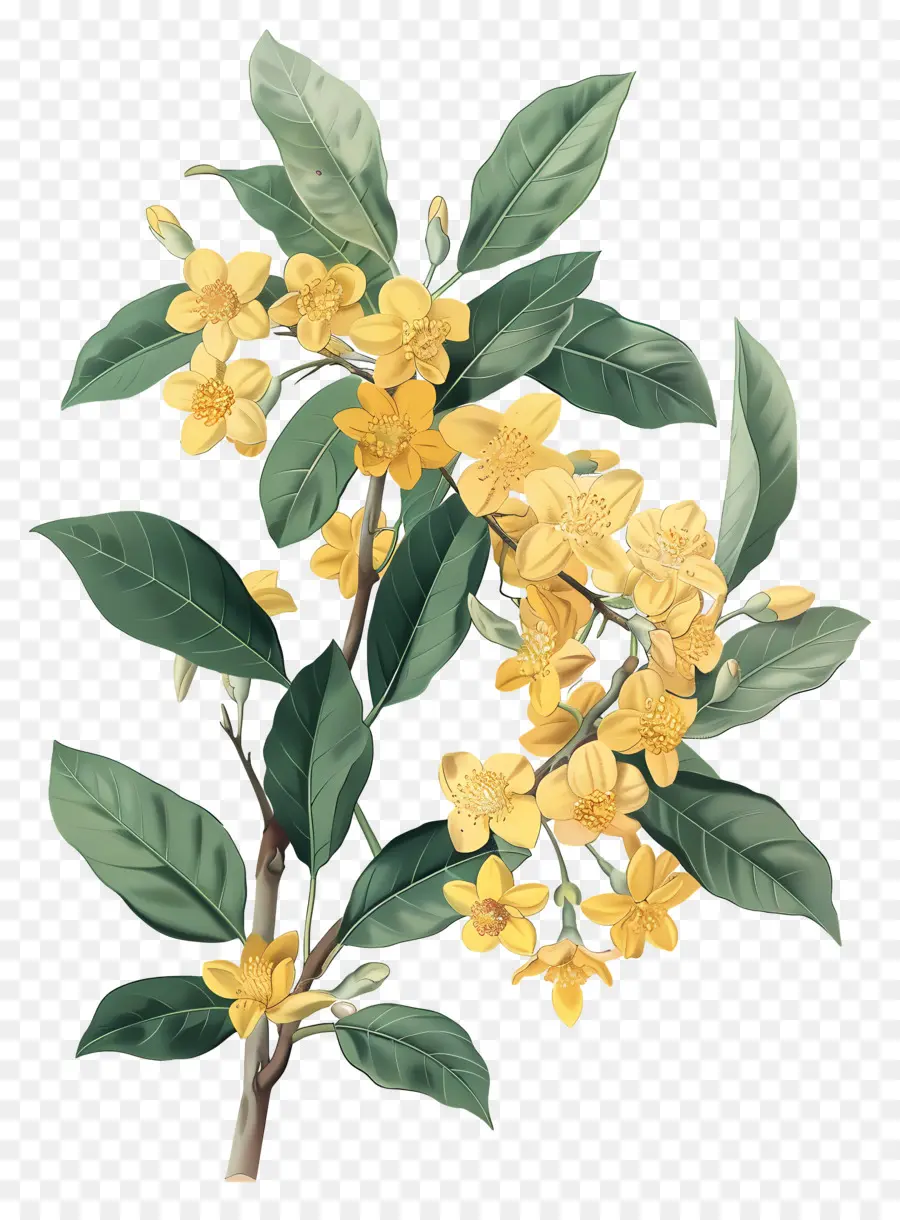 Bunga Osmanthus，Bunga Kuning PNG