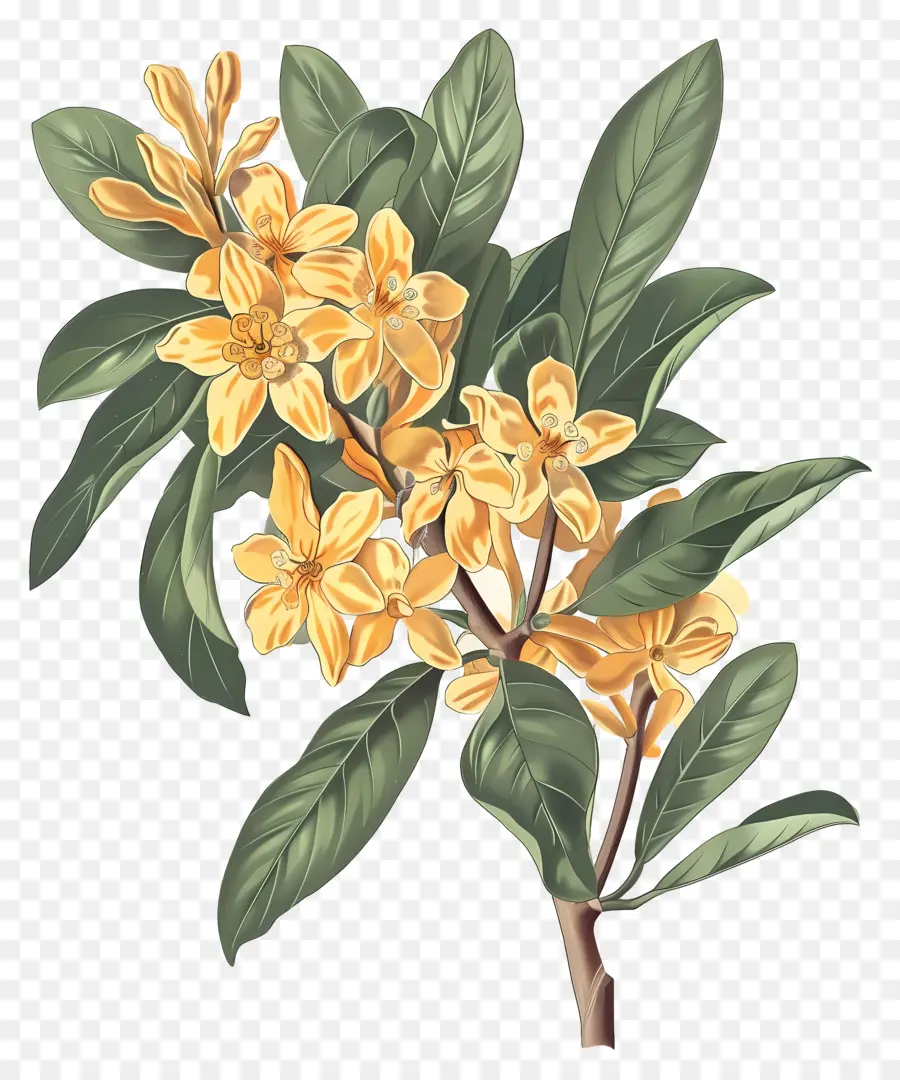 Bunga Osmanthus，Bunga Kuning PNG