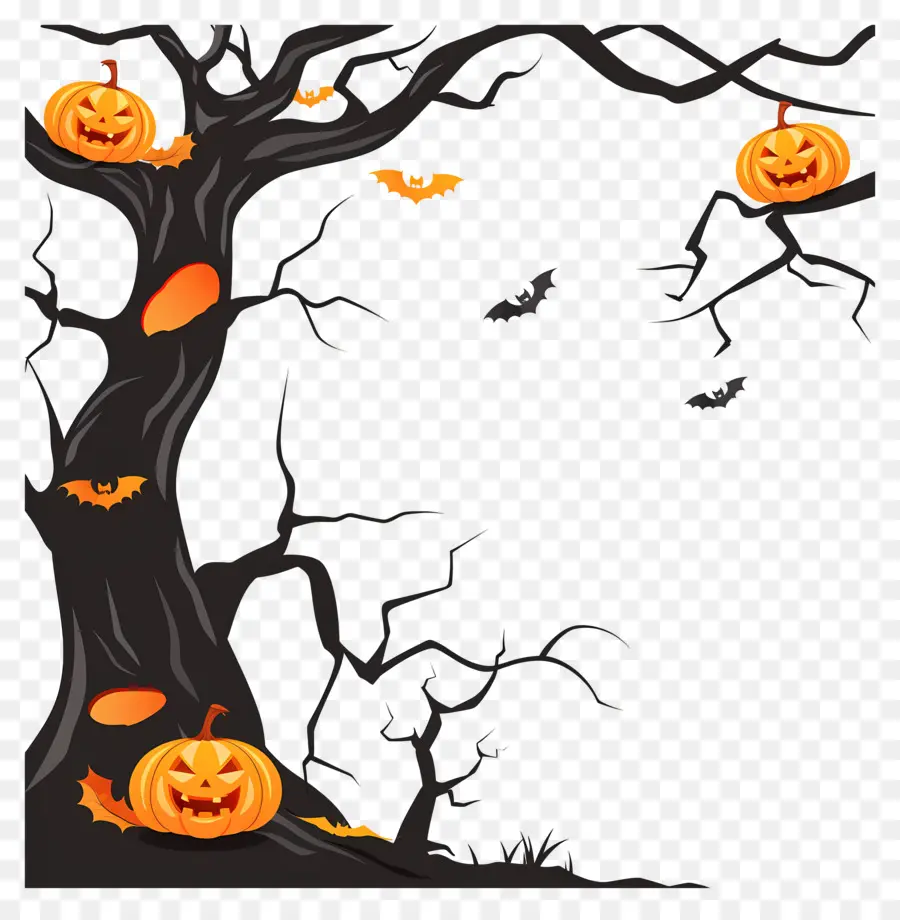 Bingkai Halloween，Labu Halloween PNG