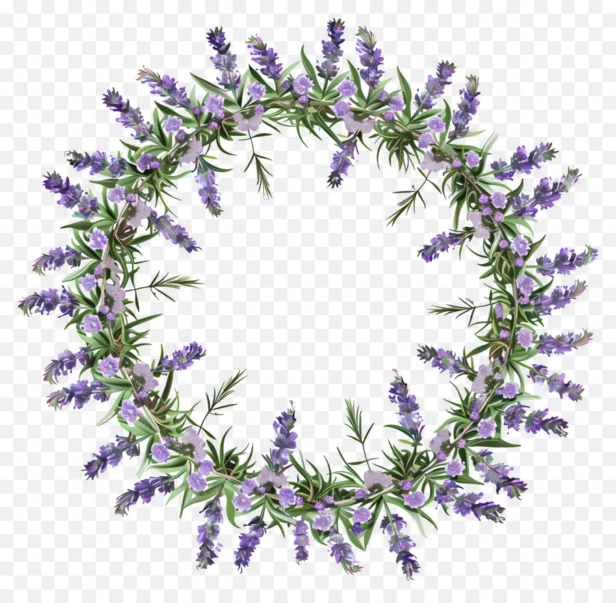 Karangan Bunga Lavender，Daun Daun PNG