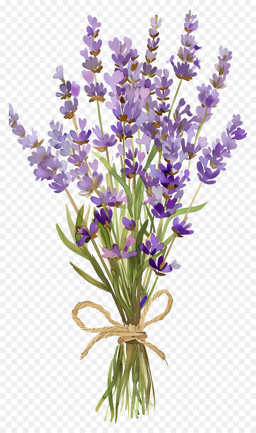 Bunga Lavender，Buket Lavender PNG