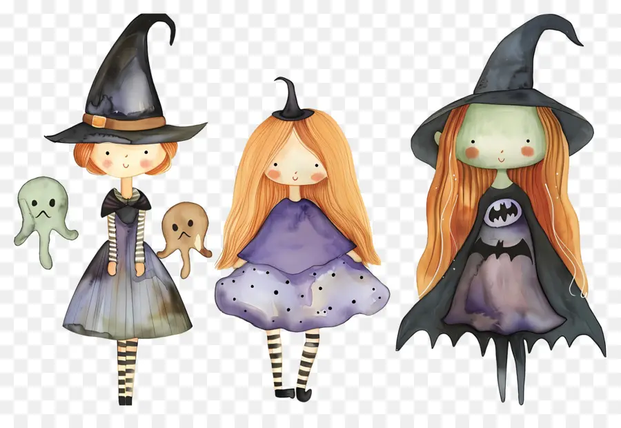 Anak Anak Halloween，Anak Anak Dengan Kostum Halloween PNG