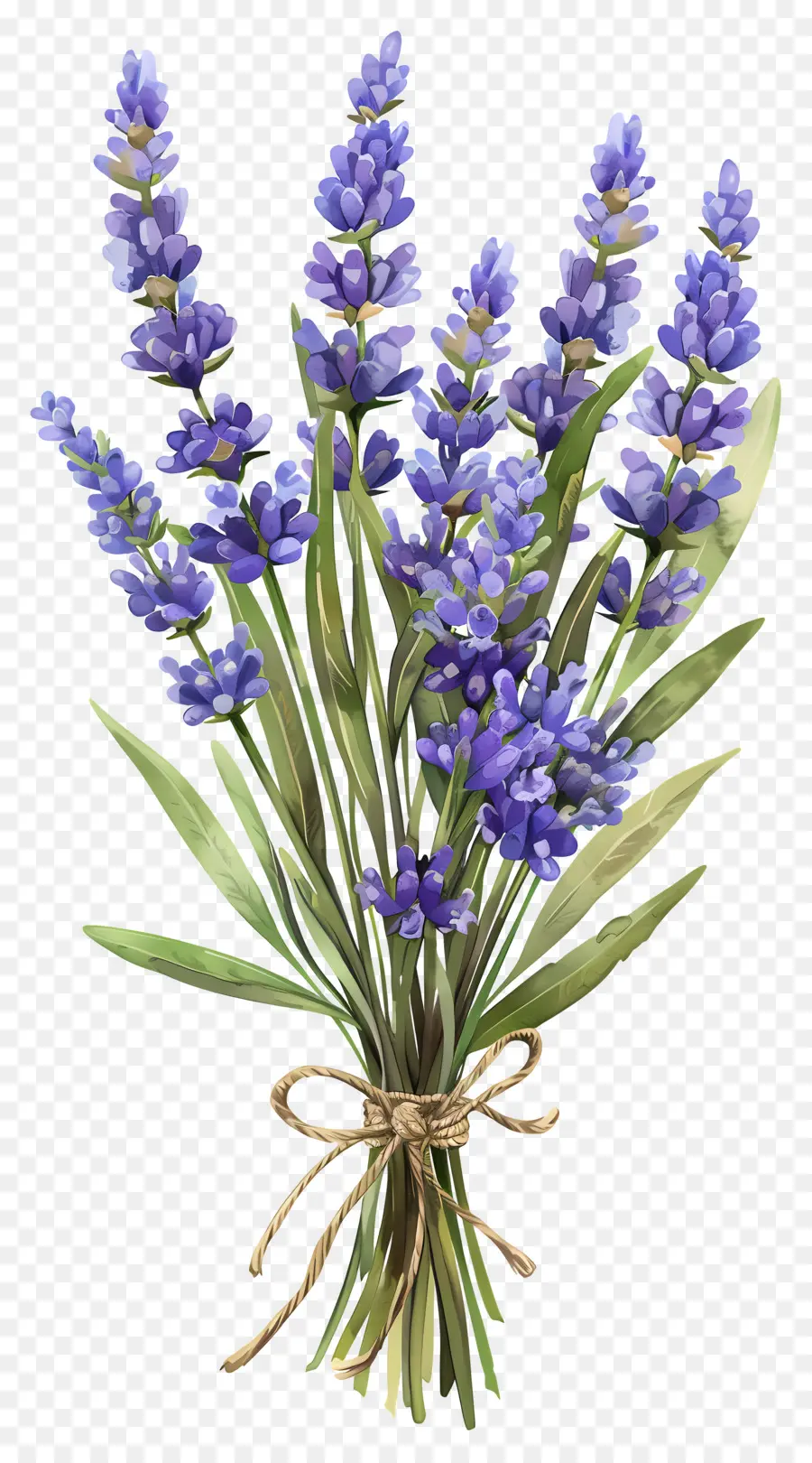 Bunga Lavender，Buket Lavender PNG