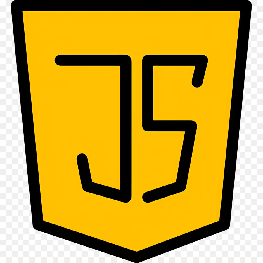 Logo Javascript，Logo Javascript Berwarna Kuning PNG