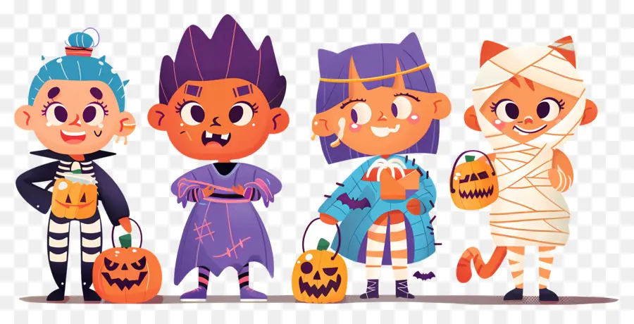 Anak Anak Halloween，Karakter Kostum Halloween PNG