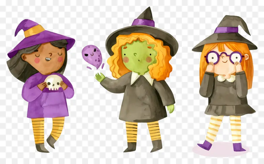 Anak Anak Halloween，Anak Anak Dengan Kostum Halloween PNG