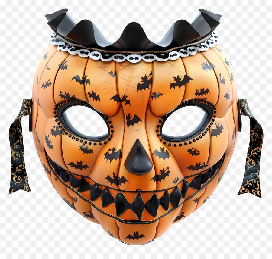 Topeng Halloween，Masker Labu PNG