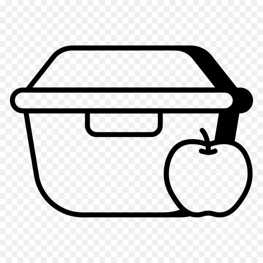 Kotak Makanan，Kotak Makan Siang Dan Apple PNG