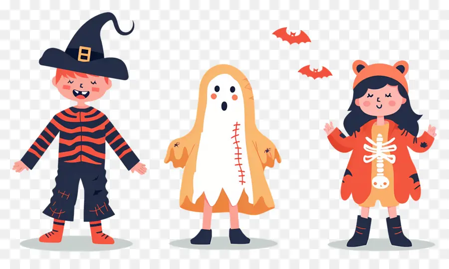 Anak Anak Halloween，Anak Anak Dengan Kostum Halloween PNG