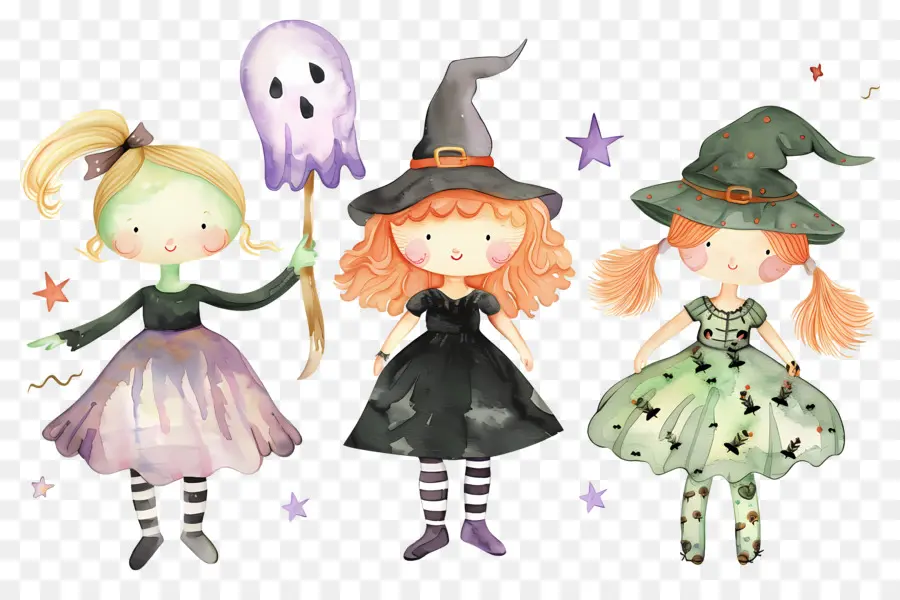 Anak Anak Halloween，Anak Anak Dengan Kostum Halloween PNG