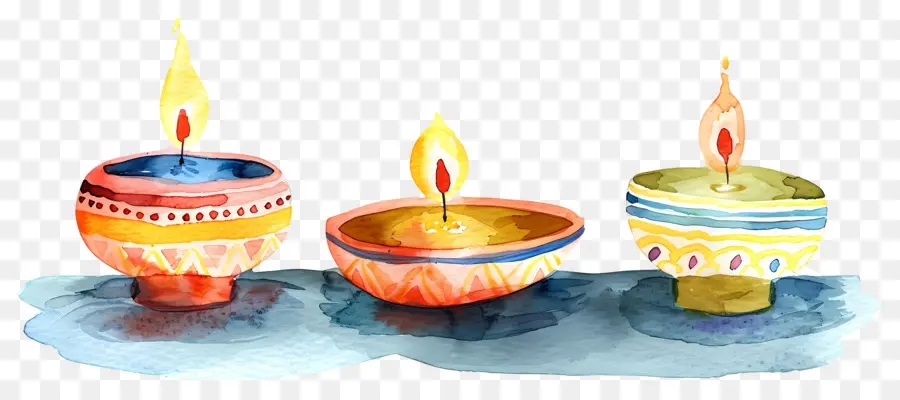 Diwali Diya，Lilin Hias PNG