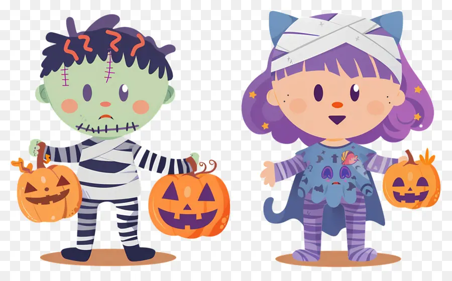 Anak Anak Halloween，Karakter Halloween Yang Lucu PNG