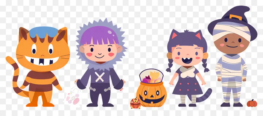 Anak Anak Halloween，Karakter Kostum Halloween PNG