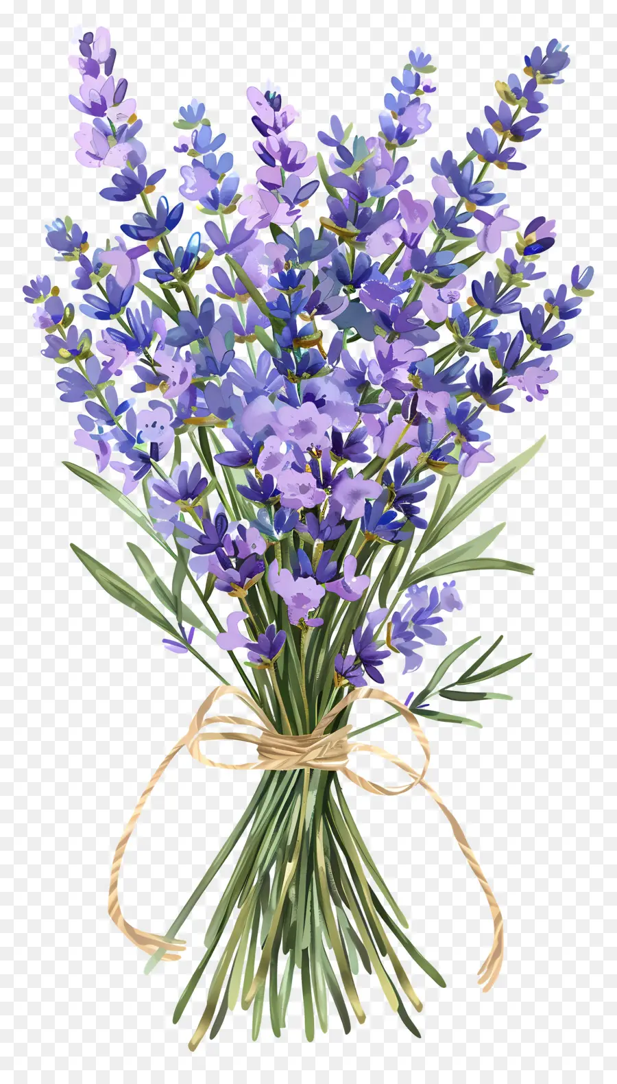 Bunga Lavender，Buket Lavender PNG