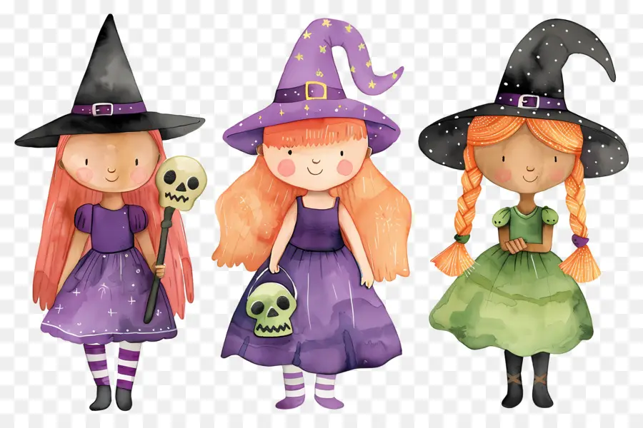 Anak Anak Halloween，Anak Anak Dengan Kostum Halloween PNG