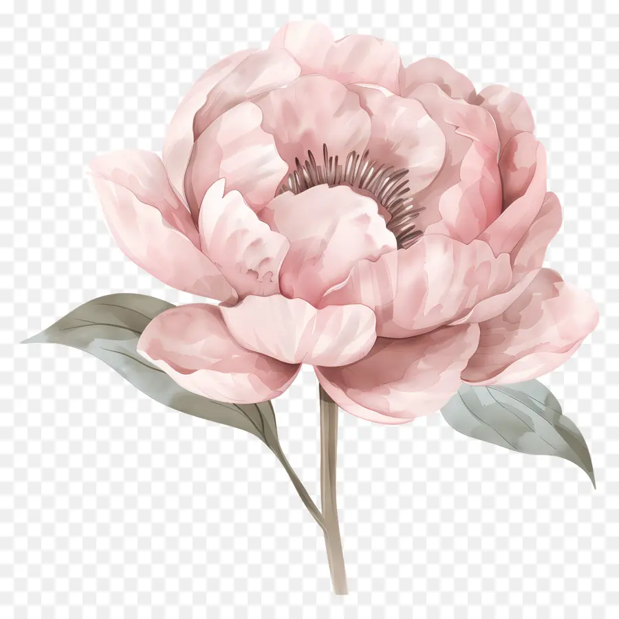 Bunga Peony，Bunga Merah Muda PNG