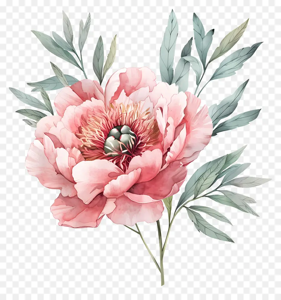 Bunga Peony，Peoni PNG