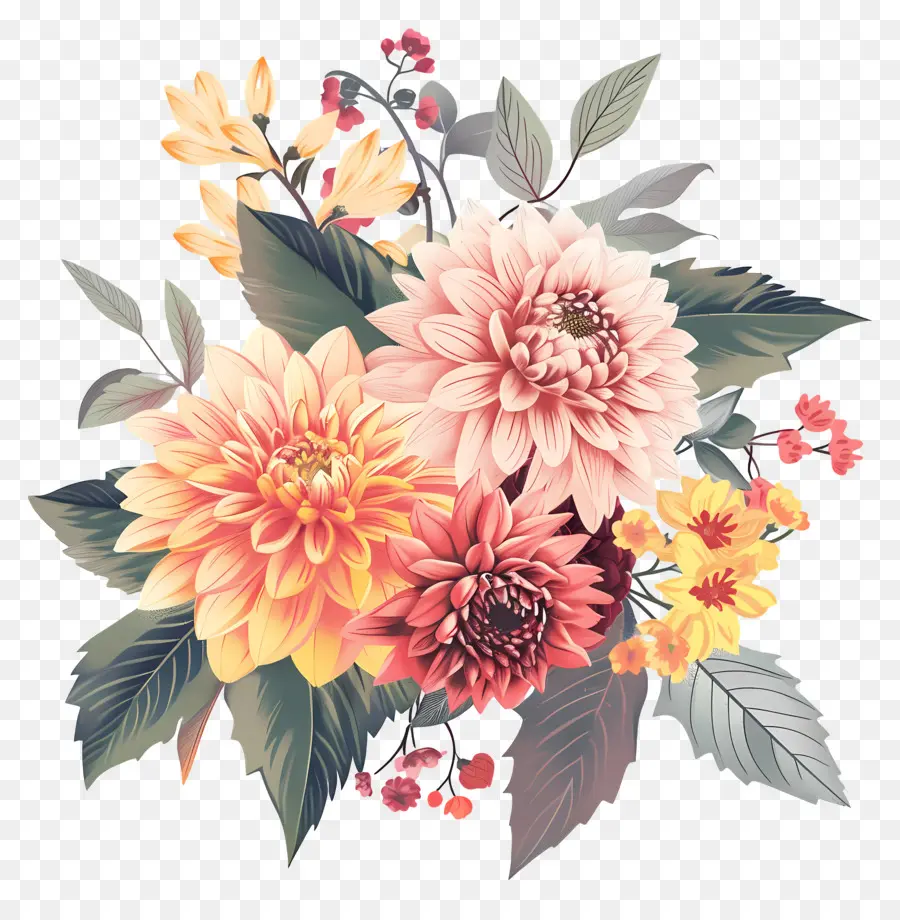 Bunga Dahlia，Bunga PNG