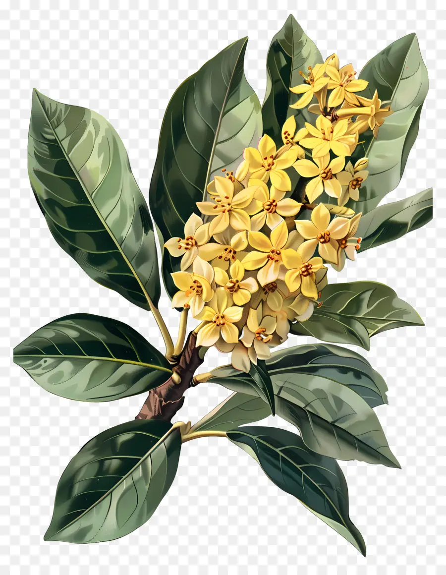 Bunga Osmanthus，Bunga Kuning PNG