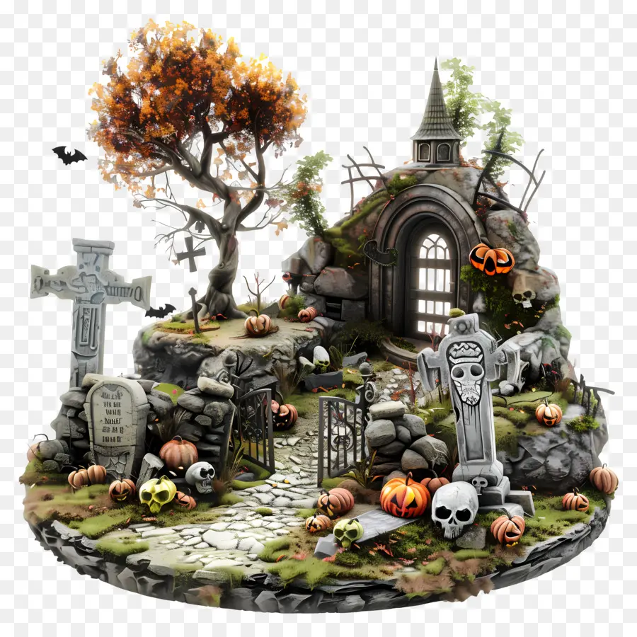 Makam Halloween，Kuburan Halloween PNG