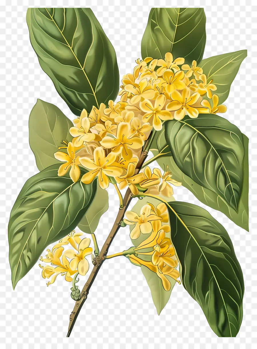 Bunga Osmanthus，Bunga Kuning PNG