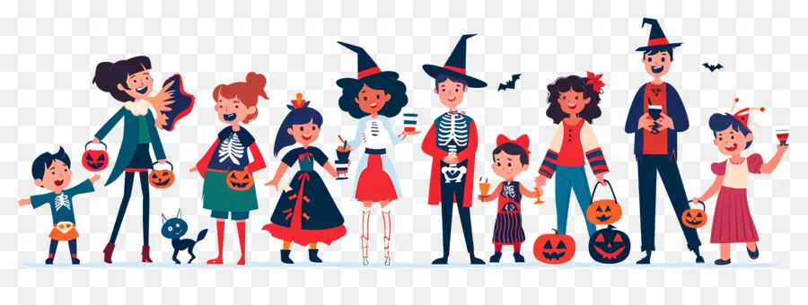 Anak Anak Halloween，Grup Halloween PNG