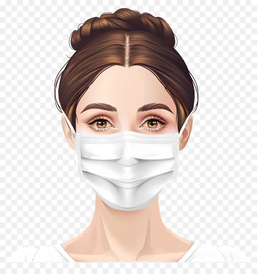 Wanita Cantik，Wanita Dengan Masker Wajah PNG