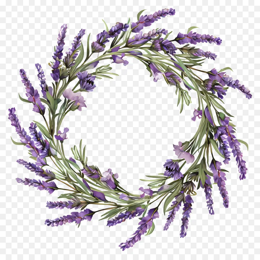 Karangan Bunga Lavender，Daun Daun PNG