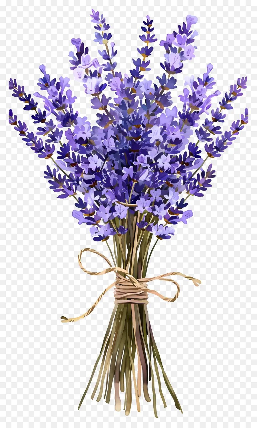 Bunga Lavender，Buket Bunga Lavender PNG