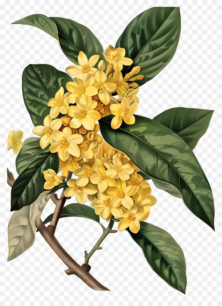 Bunga Osmanthus，Bunga Kuning PNG