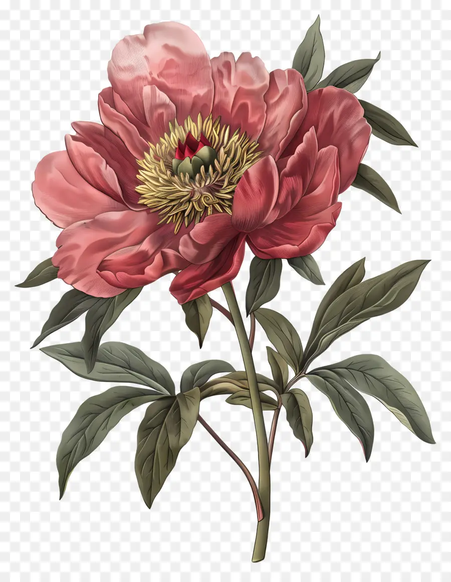 Bunga Peoni，Bunga Peony Dan Marigold PNG