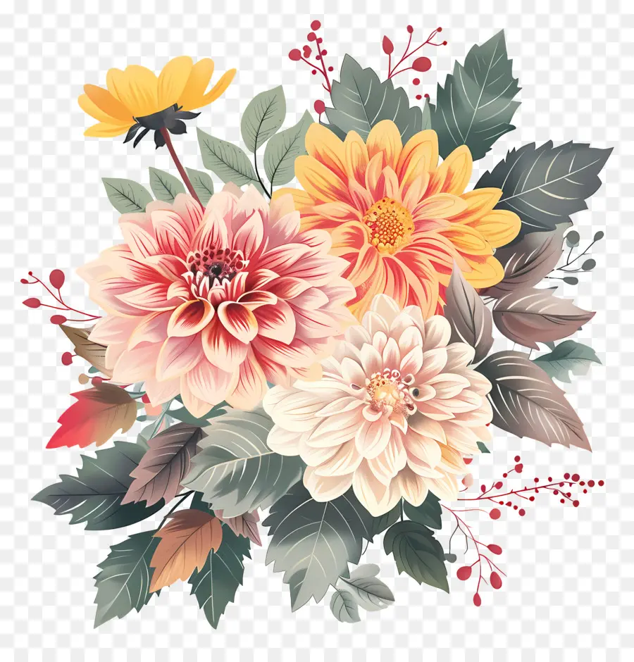 Bunga Dahlia，Bunga PNG