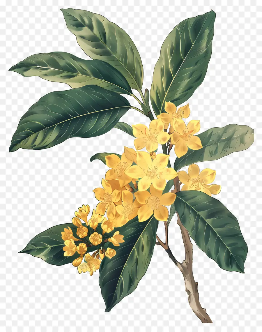 Bunga Osmanthus，Bunga Kuning PNG